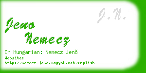 jeno nemecz business card